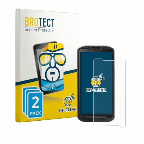 BROTECT Schutzfolie für Point Mobile PM84P | 2 Stück Transparenter Displayschutz Made in Germany Klare Displayschutz-Folie Clear Einfache Montage Case-Friendly