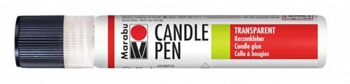 Marabu 18050009880 - Candle Pen Farblos, Wachskleber, wieder ablösbar, zum Aufbringen selbst hergestellter Wachsbilder auf Kerzen, 25 ml, Durchsichtig
