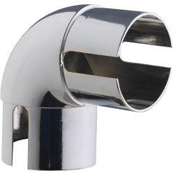 Rothley Handrail 90 Degree Elbow - Chrome Finish Internal fit x 1 | Sturdy steel construction makes an ideal indoor bannister component, fitting securely with an internal connection.