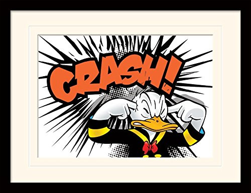Pyramid International MP11133P-PL Donald Duck (Crash) montiert und gerahmt, Mounted 250 GSM Paperwrap MDF, Mehrfarbig, 44 x 33 x 4 cm