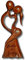 Statue Figur Holz Skulptur mit Gravur | Eure Namen als Partnergeschenk aus der Natur | 30cm