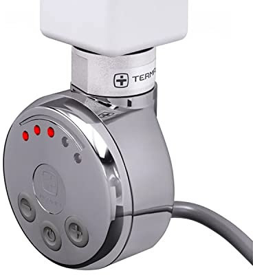 MEG Thermostat Heizstab, Heizpatrone, Heizelement 1000 Watt (Chrom) Spiralkabel mit Stecker