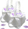 EinsSein 2x Streukörbchen Julia weiss | Blumenmädchen Korb | Körbchen Blumenkinder für die Hochzeit | Blumenkörbchen für Kinder zum Blumen streuen | Blumenstreukörbchen mit Henkel für Kirchendeko