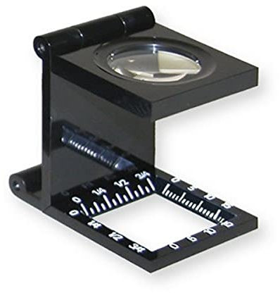 Carson LinenTest 6,5x Lupe und Fadenzähler mit Messskala (LT-20), 6.5x 20mm