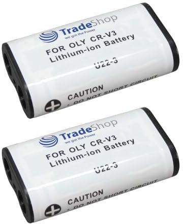 High Capacity Li-Ion Battery 2 x Camera Replaces CRV3 RCR-V3 CR-V3 LB01 lb-01 SBP-1103 SBP-1303 for Pentax ptio 30 33L 33LF 33WR 43WR 230 330GS S30 S40 S50 Nikon Coolpix 700 800 950 990 2100 2200 3200 4100