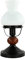 Licht-Erlebnisse Tischlampe Glas Holz Metall in Schwarz Braun Weiß Wohnzimmer H:32 cm E27 Rustikal Landhaus Nachttischleuchte Schlafzimme PETRONEL
