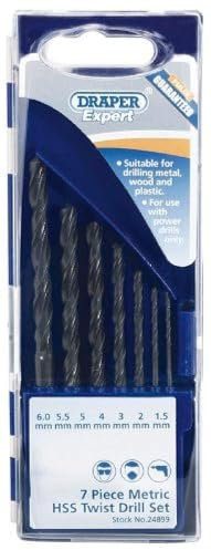 Draper 24899 Expert Metric Drill Bit Set, 1.5mm-6mm, Blue, 7 Pcs
