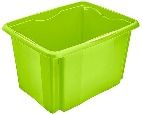 keeeper Aufbewahrungsbox mit Dreh-/Stapelsystem, 44,5 x 34,5 x 27 cm, 30 l, Emil, Grün