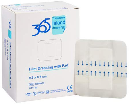 365 Film Island Dressing 8.5 x 9.5 cm - Pack of 50 (Ref 36590026)