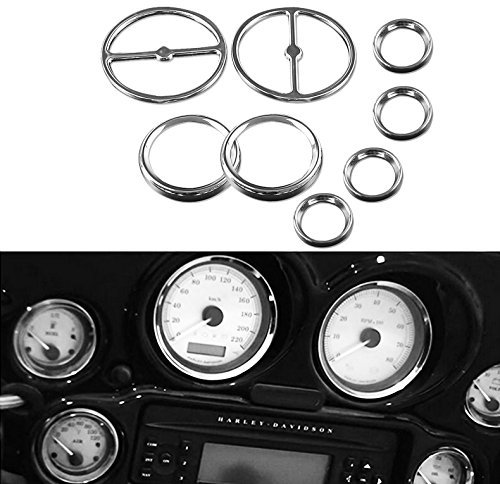 HDBUBALUS Motorrad-Tachoanzeigen, Blenden, Zierring für Harley Touring FLHX FLHT 1986–2013