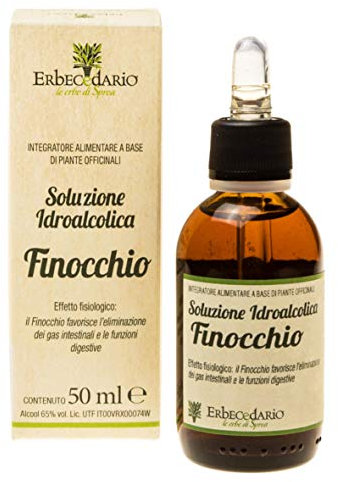 Tintura Madre di Finocchio, Sgonfia la Pancia Favorisce la Digestione e Riduce Meteorismo, Gonfiore Addominale e Gas, Integratore depurativo per il sistema digestivo 1 Flacone 50ml