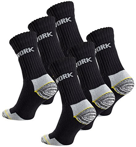 Cotton Prime 6 pares Calcetines de trabajo para hombre