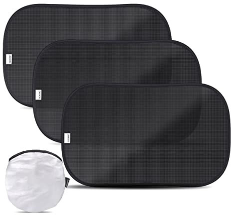 ADORIC Car Window Shades For Baby, Car Sun Shades For Kids 3 Pack Car Window Blinds, 51 * 31 CM Suitable For Most Vehicles