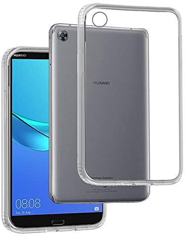 REY Funda Carcasa Gel Transparente para Huawei MEDIAPAD M5 8.4, Ultra Fina 0,33mm, Silicona TPU de Alta Resistencia y Flexibilidad