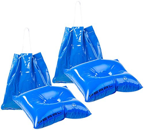 PEARL 2er-Set 2in1-Strandtaschen mit aufblasbarem Schwimmkissen, 31 x 33 cm