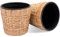 Decorasian Lot de 2 Pots de Fleurs Ronds tressés en jonc de mer avec Insert en Plastique pour la Plantation - Pot de Fleurs - 2 pièces 26cm