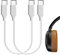 GEEKRIA Type-C Earbuds Kurzes Ladekabel, kompatibel mit Skullcandy Indy Fuel, Indy ANC, Crusher Evo, Crusher ANC Ladegerät, USB-C auf USB-C Ersatz-Netzladekabel (1ft/30cm 2er-Pack)