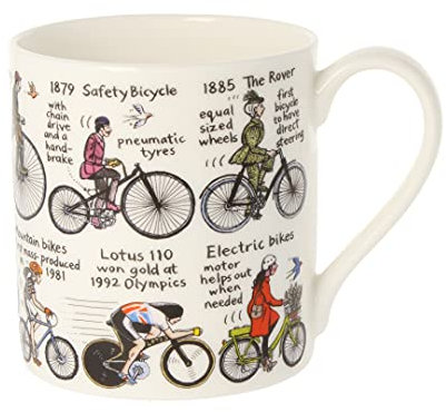Picturemaps Bicycle and Cycling Quite Big Mug 350ml - Bone China