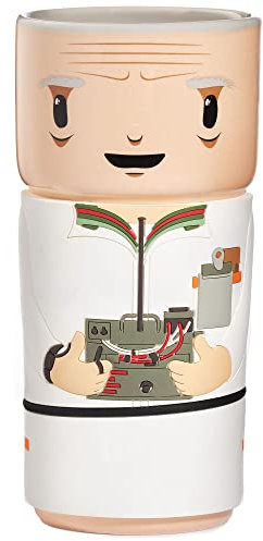 Numskull Back to The Future Doc Brown CosCup - Keramiktasse mit Gummihülse, 400 ml - Offizieller Merchandise-Artikel