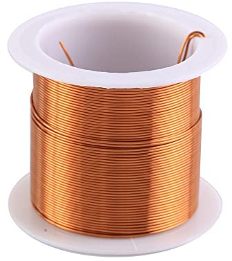 0.6mm Copper Wire,10m Magnet Winding Wire High Temperature Resistance Craft Wire for Transformer Connecting Soldering(Random Scroll Color)