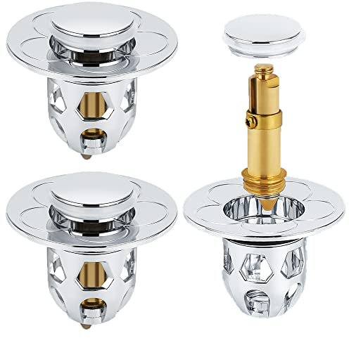 Abflussstopfen Waschbecken 2 Stück Waschbeckenstöpsel Pop Up Universelle Abflussstopfen mit Anti Clogging Sieb Bad KüChen Waschbecken Abflussstopper für 34 bis 40mm Abflusslöcher
