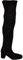 Malu Shoes Stivale donna a punta quadrata alto in camoscio nero sopra al ginocchio con tacco quadrato basso 5 cm morbido con zip (38 EU)