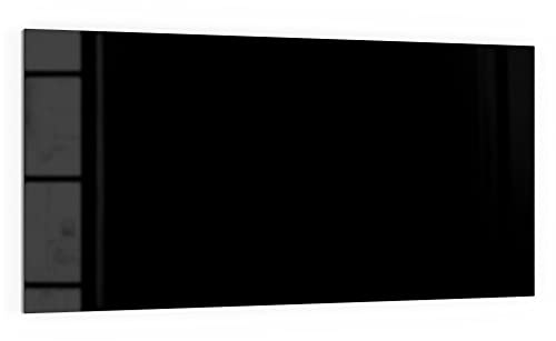 DEQORI Küchenrückwand Glas | Unifarben - Schwarz | 100x50 cm | Bad- oder Herd-Rückwand | Herdblende Spritzschutz für Küche & Badezimmer | moderne Deko für Fliesenspiegel