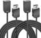 Toxaoii 6FT Extender Power Cord for NES SNES Classic Mini Controller Wii & Wii U Extender Cord Game Accessories（2pack）