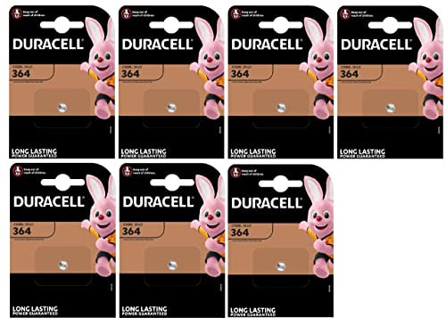 7 x Duracell 364 Silver Oxide (7 Bombillas de 1 batería) 7 Pilas