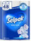 SELPAK Essuie Tout 3 Ply 3840 Feuilles, Résistant à l'Humidité, Serviettes de Cuisine en Super Absorbantes 100% de cellulose pure, Rouleau de Cuisine, Testé dermatologiquement, Lot de 48 Rouleaux