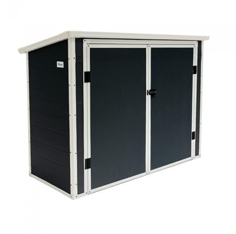 Grindi - Gartenhaus aus Kunststoff, Wetterfest für Rad- & Gartengeräte, Geräteschuppen Mülltonnenbox Fahrradgarage Gartenaufbewahrung Gartenschrank - 198x91x149 - Cedrus