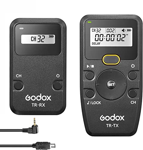 Godox TR-N3 2,4 G kabellose Blitzauslöser Kamera-Auslöser-Fernbedienung 100 m Steuerentfernung mit TR-N3 Auslöserkabel Ersatz für Nikon D750/D610/D600/D7500/D7200/D7100/D7000/D5600/ D5500/D5300