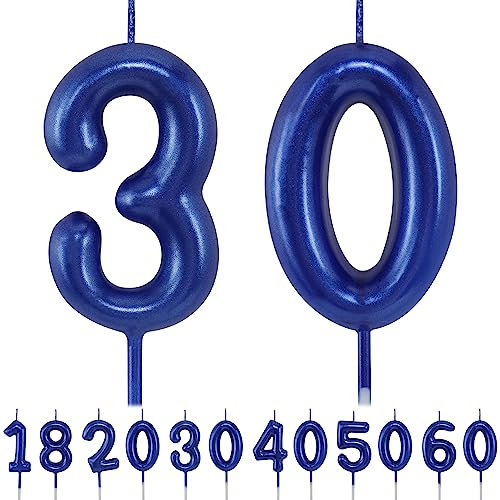 Geburtstagskerzen 30 zahlen geburtstagskerzen Tortendeko, 3D Diamant Form Kuchen Kerzen Zahl Glitzer Kuchen Topper Dekoration