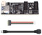 Cablecc 5Gbps Single 19/20Pin Header to USB 3.0 19/20Pin Dual Ports Female PCBA Type 1 to 2 Adapter Splitter HUB