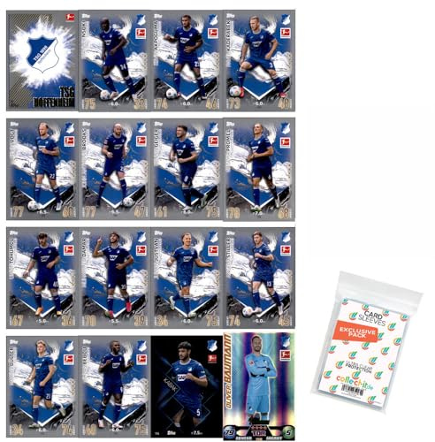 Bundle mit Topps Match Attax Bundesliga - 2023/24 - Mannschaftspaket - TSG Hoffenheim + Exklusive Collect-it Hüllen