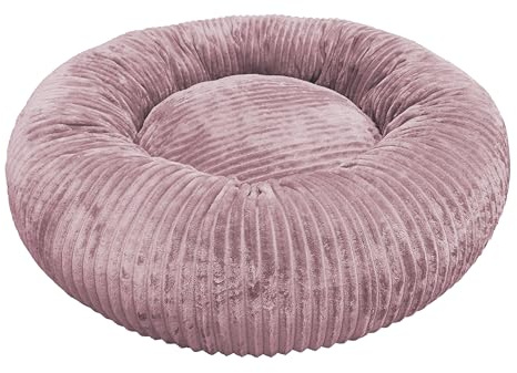 Croci Hyg Coussin pour Chat Chien Taille Moyenne, lit Rond rembourré et déhoussable, Tissu Supersoft, Tapis de lit et de Voiture, Rose Poudre, Ø 70 cm