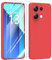 MIKULLE Silicone Coque pour Xiaomi Redmi Note 13 4G avec 2 Verre trempé Protection écran,Couleur Pastel Ultra-Mince Souple en TPU en Silicone Antichoc Bumper Housse - Rouge