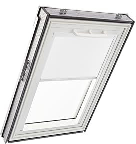 Original Roto Verdunkelungsrollo ZRV - Nahezu vollständige Verdunkelung - Führungsschiene Weiß - Für Dachfenster der Baureihe Q - Größe 055/078 | 05/07 - Stofffarbe Weiß