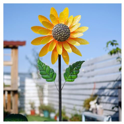 Molinillos De Viento Girasoles, Metal Girasoles Resistir El Clima Severo Molinillo De Viento De Girasol Patio Jardín Césped Y En Cualquier Lugar Aire Libre