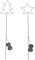 FRANK FLECHTWAREN LED-Stecker Tanne & Stern, 2er Set, LEDs, batteriebetrieben, Timerfunktion, An-/Aus-Schalter, Höhe 70 cm, 75 cm, ohne Batterien, Stimmungslicht