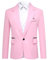 YOUTHUP Blazer da Uomo Casual Felpato Formale 1 Bottone Giacca da Lavoro