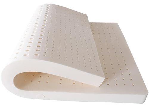 WQZStar Latex-Matratzenauflage - Weicher Matratzentopper aus Naturlatex, tragbar, lindert Druck, weiche und atmungsaktive orthopädische Latexmatratze, 7,5 cm, 135 x 200 cm