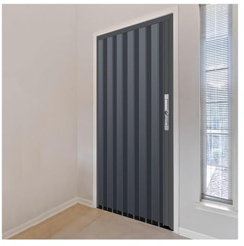 Portes pliantes Portes intérieures pliantes, rideau de porte pliante en aluminium 100 % occultant avec fermeture magnétique, porte accordéon coulissante pour chambre, salle de bain, cuisine, bureau(73