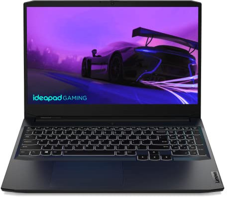Lenovo IdeaPad Gaming 3 15 Laptop (AMD Ryzen 5, 8GB RAM, 512GB SSD, NVIDIA GeForce RTX 3050, Windows 10) - Shadow Black (Renewed)