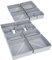 DIMJ Schubladen Ordnungssystem Schubladen Organizer, Faltbare Aufbewahrungsbox Stoff, Unterwäsche Organizer, Organizer Kleiderschrank für Kleidung, BHS, Socken, 15 Stück(Hellgrau-Ameisenmuster)