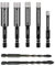 Zzcy 7Pcs Brocas para Azulejos y Cristal con Vástago(6,8,10,12,14 mm) con Broca de Metal Duro de 6/8 mm para Cerámica, Granito, Porcelana, Vidrio