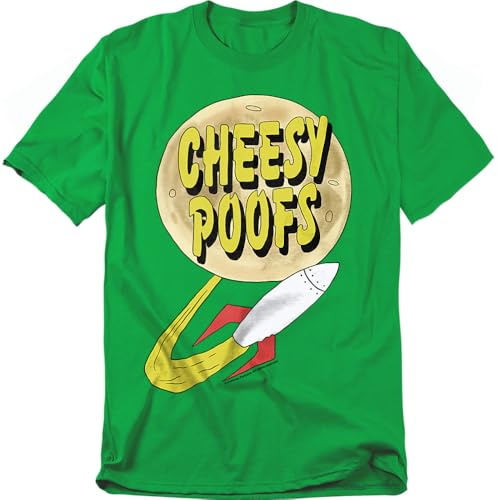 South Park Unisex Cheesy Poofs, Kelly Green T-Shirt, XL, Green (Kelly Green), XL