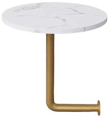 FAXJRU Runder Tisch zur Wandmontage, 40cm Tisch Mit Metallbeinen, Schwebender Stehtisch,L-förmiger Bistrotisch,Dekoration An Der Wand Montierter Beistelltisch,für Café, Dessertladen(A)