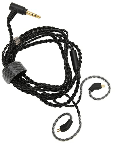 VBESTLIFE 2 Pin -Kopfhörerkabel, 0,78 Mm Ersatz -Kopfhörerkabel mit L -Typ 3,5 Mm Goldener Stecker für Ohrhörer