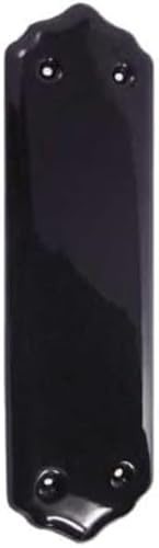 EUROART Porcelain Fingerplates Door Push Plate Traditional Style for Internal Doors (Black)